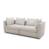 GARTENLOUNGE-SOFA 2-Sitzer Bozhana 220x67x96 mit Outdoorbezug silber - Silberfarben, Kunststoff (220/67/96cm) - 58aufmkessel