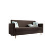 SOFA MELISA mit Schlaffunktion RIVIERA 26 mit Stauraum - Dunkelbraun, Textil (87/95/216cm) - Bedante