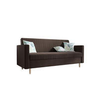 SOFA MELISA mit Schlaffunktion RIVIERA 26 mit Stauraum - Dunkelbraun, Textil (87/95/216cm) - Bedante