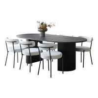 TISCHGRUPPE Braun - Braun/Weiß, Holzwerkstoff/Textil (100/75/210cm) - ebuy24