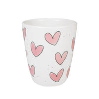 BECHER Rosa Herzen in Rosa - 350 ml - Multicolor, Keramik (0.35L) - Blond Amsterdam