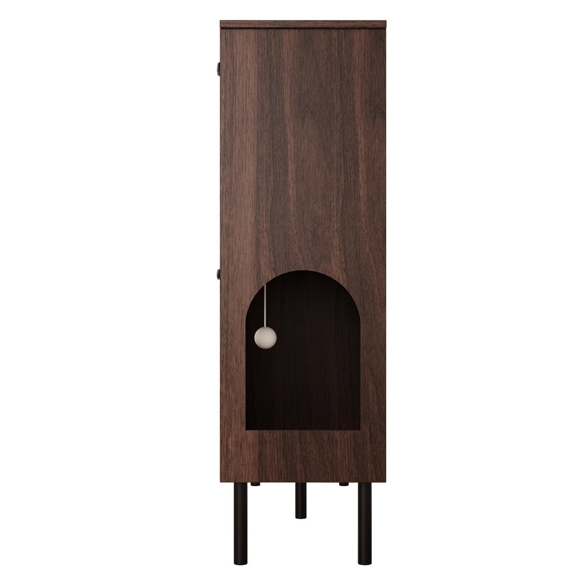 SCHUHSCHRANK aus Spanplatte 120x28x92cm in Walnussfarben mit Katzenspielzeug - Walnussfarben, Holzwerkstoff (120/92/28cm) - Modfu