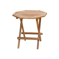 GARTENTISCH Nella achteckig Garten - Teakfarben, Holz (50/50/50cm) - DELUKE