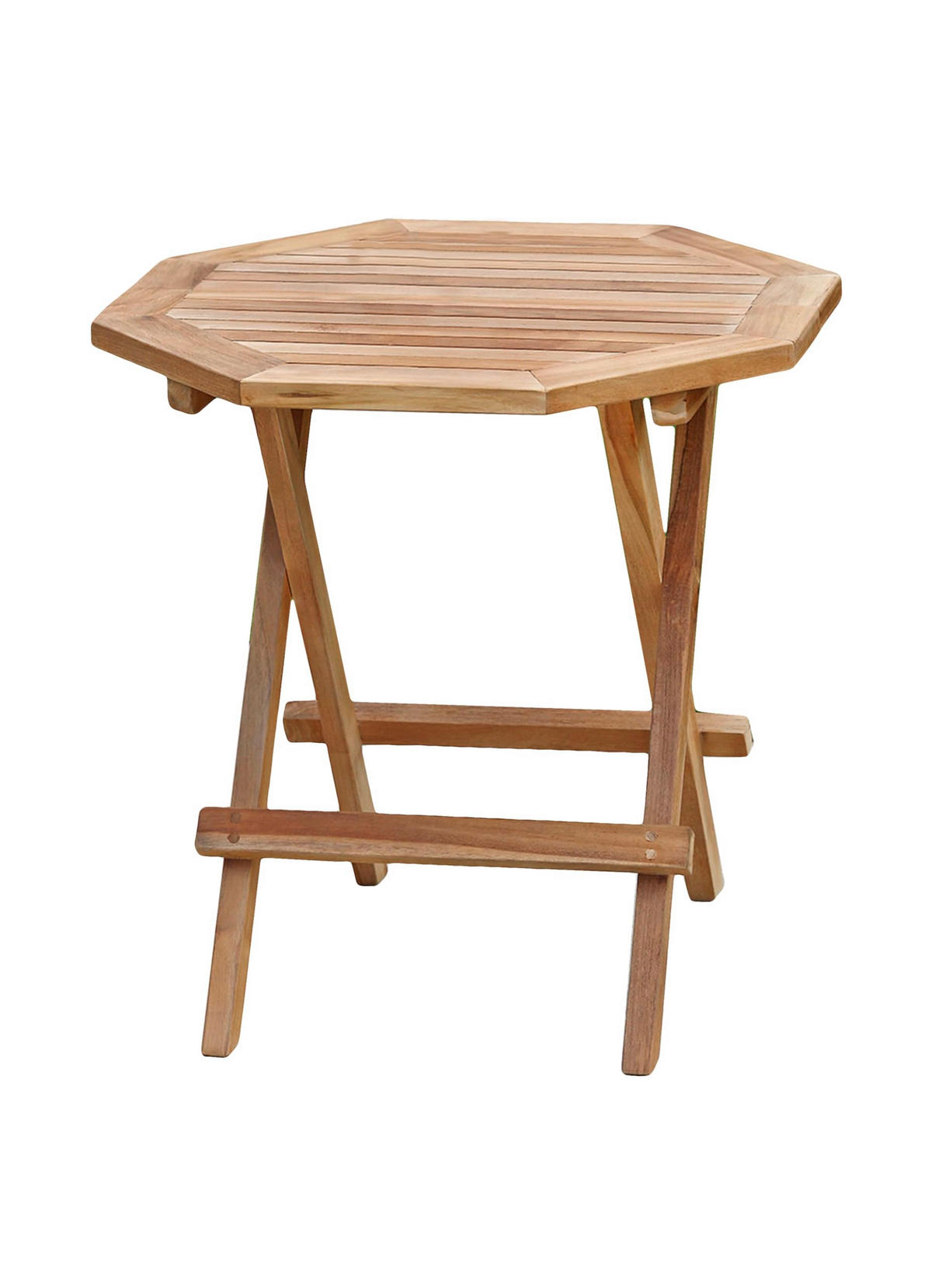 GARTENTISCH Nella achteckig Garten - Teakfarben, Holz (50/50/50cm) - DELUKE