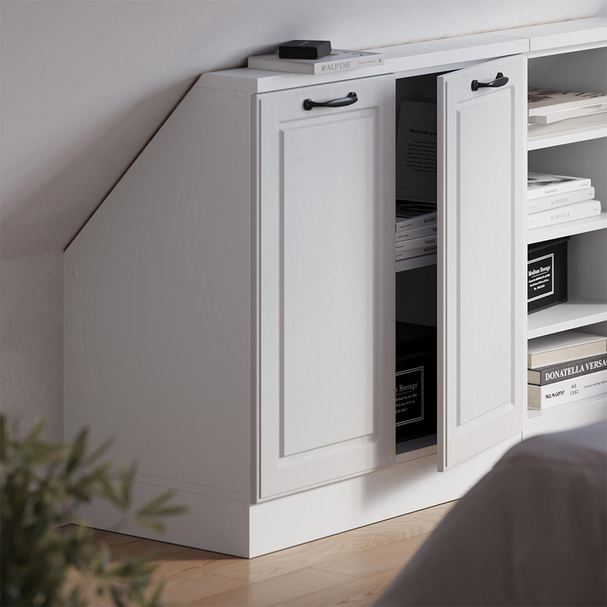 ŠIKMÁ SKŘÍŇ Rion Bílý venkovský dům/bílá - bílá, kompozitní dřevo (80/81.6/46cm) - Vicco