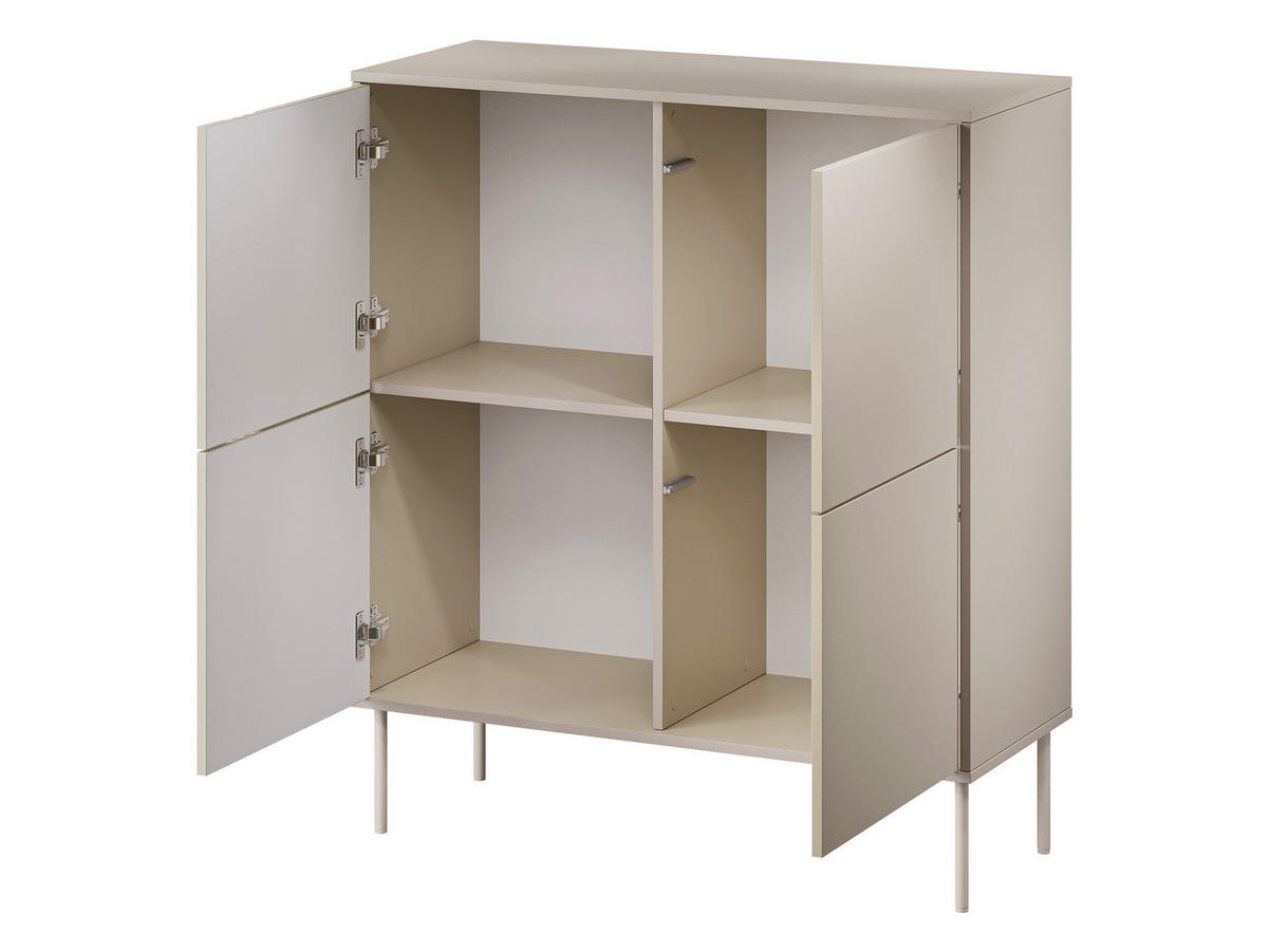KOMMODE Tresse 4D - Grün, Holzwerkstoff/Metall (100/110/40cm) - MIRJAN24