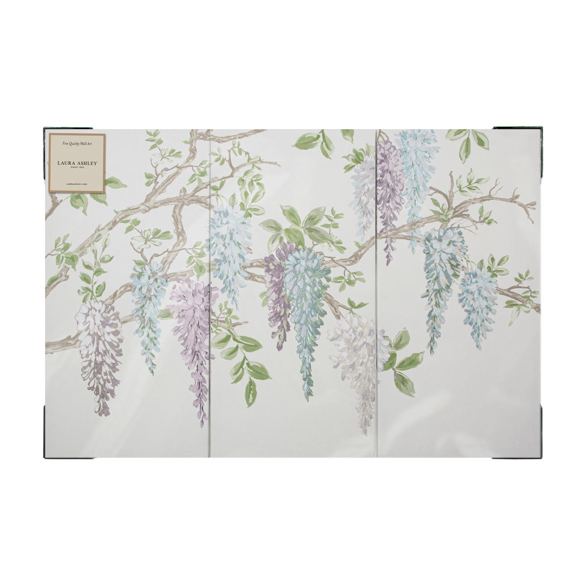 LEINWANDBILD Glyzinie Garten - 60x90cm - Multicolor, Holzwerkstoff (90/3cm) - LAURA ASHLEY