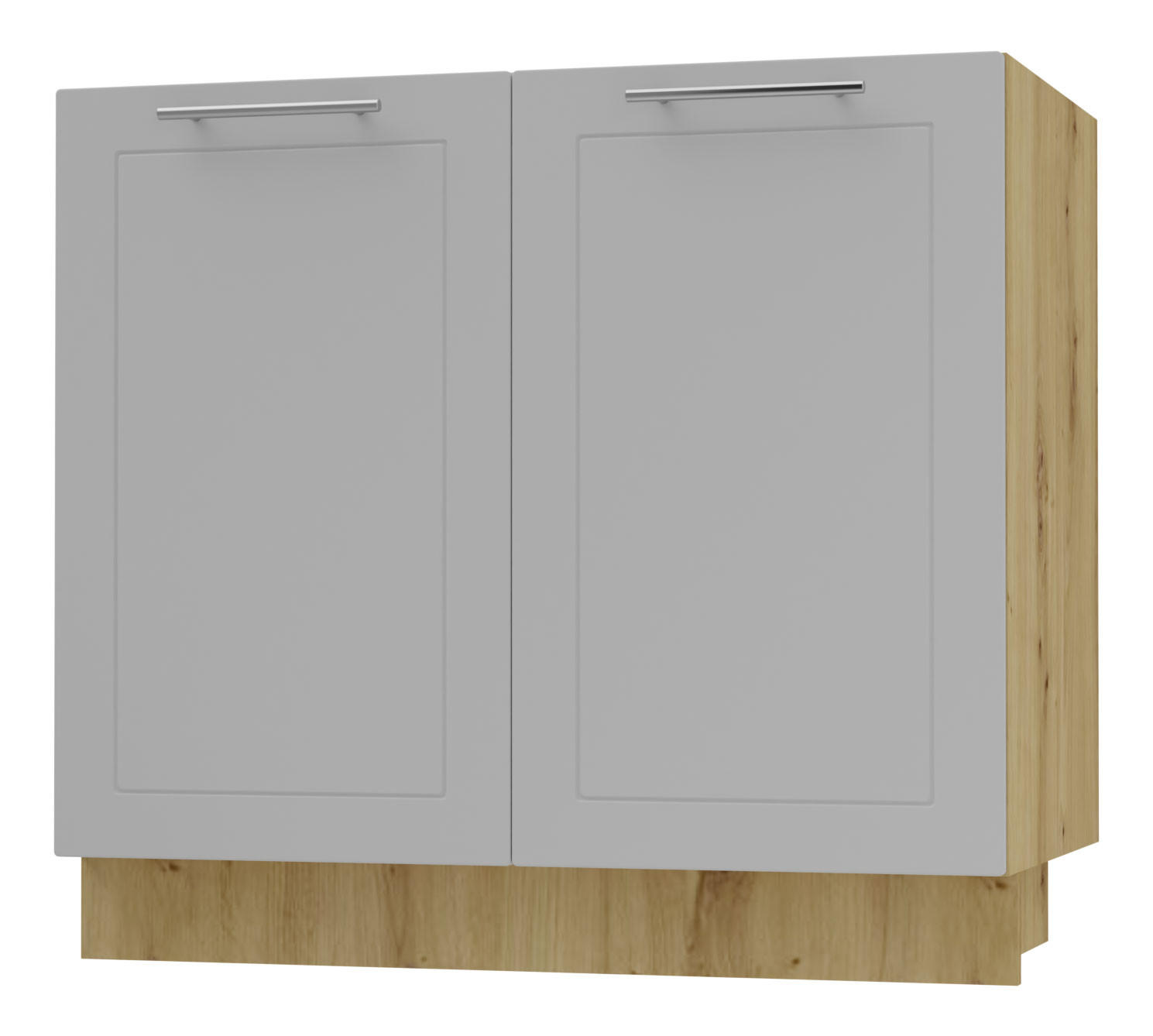 UNTERSCHRANK Bari D11/90 Eiche Artisan / RAL 7040 fenstergrau 90 / 50 / 82cm - Eiche Artisan/Grau, Holz/Holzwerkstoff (90/82/50cm) - Feldmann-Wohnen