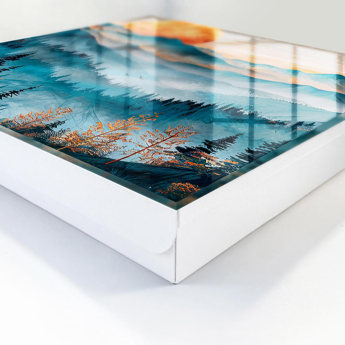 SCHLÜSSELBOX Weiß 30x30 cm – Türöffnung nach rechts - Bergwesten - Türkis, Metall (30/30/5cm) - TULUP