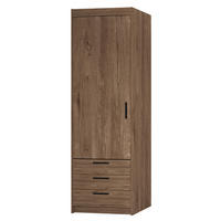 KLEIDERSCHRANK Storicos Eiche Lefkas 59,9/190,5/53 cm - 1T3S Modern mit Schubladen - Braun, Holzwerkstoff/Kunststoff (59.9/190.5/53cm) - AX Living