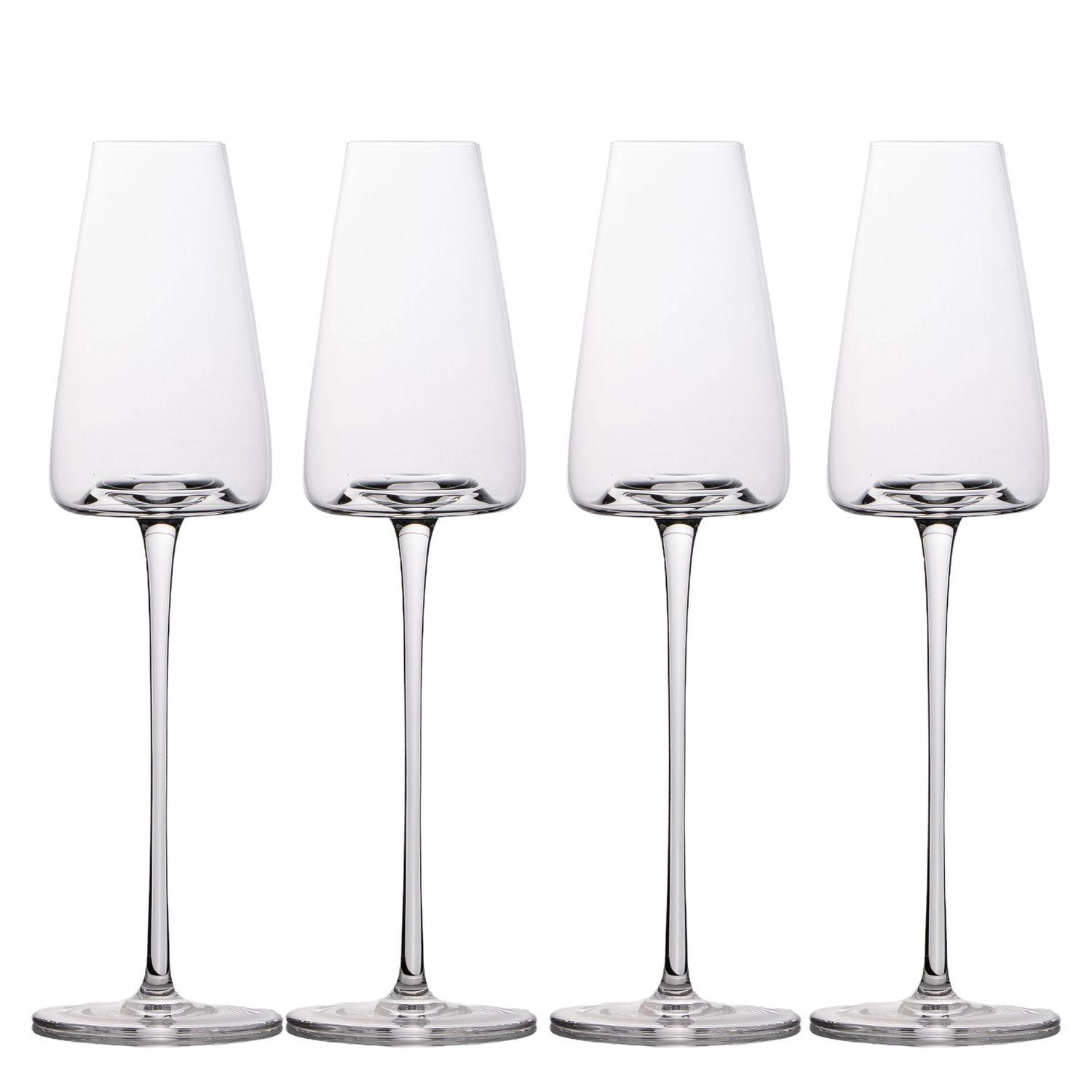 CHAMPAGNERGLÄSER 220 ml (4er-Set) - Transparent, Glas (0.2L) - Intirilife