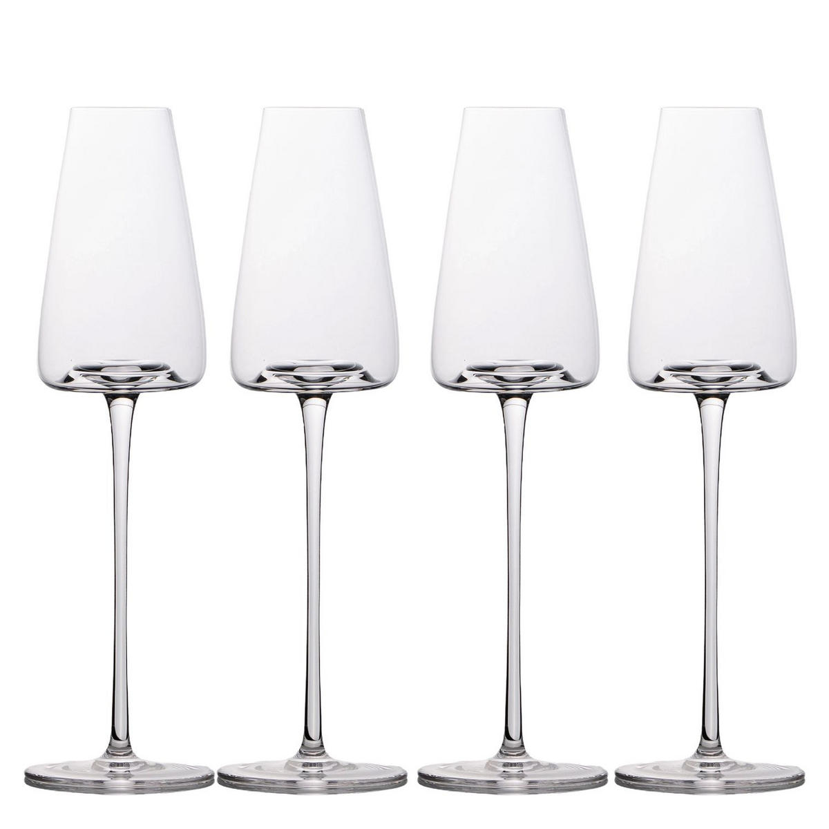CHAMPAGNERGLÄSER 220 ml (4er-Set) - Transparent, Glas (0.2L) - Intirilife