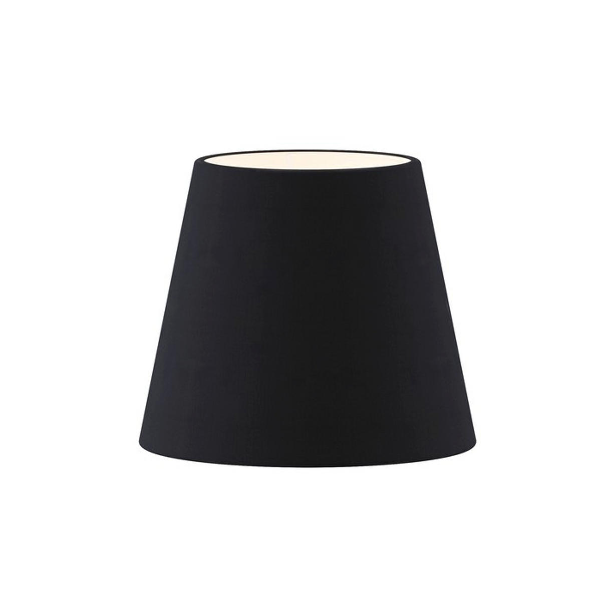 LEUCHTE NIZZA Polycotton schwarz 28 W - Schwarz, Textil (18/18/15cm) - Rendl