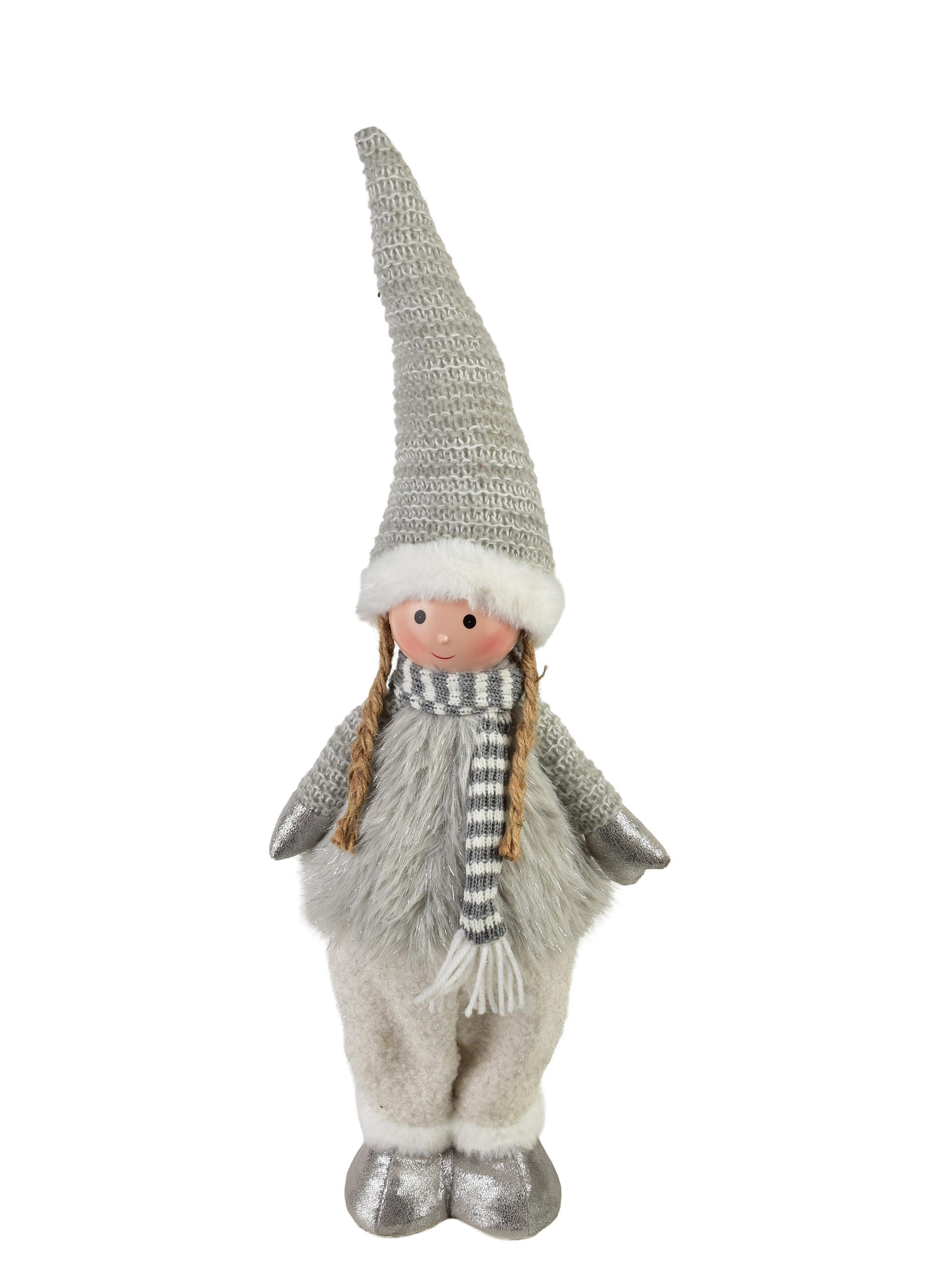 PLÜSCHFIGUR Santa Lila Silber Textil - Grau, Textil (11/52/20cm) - Mondex
