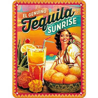 BLECHSCHILD 15/20 cm Tequila Sunrise - Multicolor, Metall (15/20/0.5cm) - Nostalgic-Art