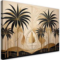 WANDBILD tropische landschaft abstrakt - Beige, Textil (60/40cm) - Feeby