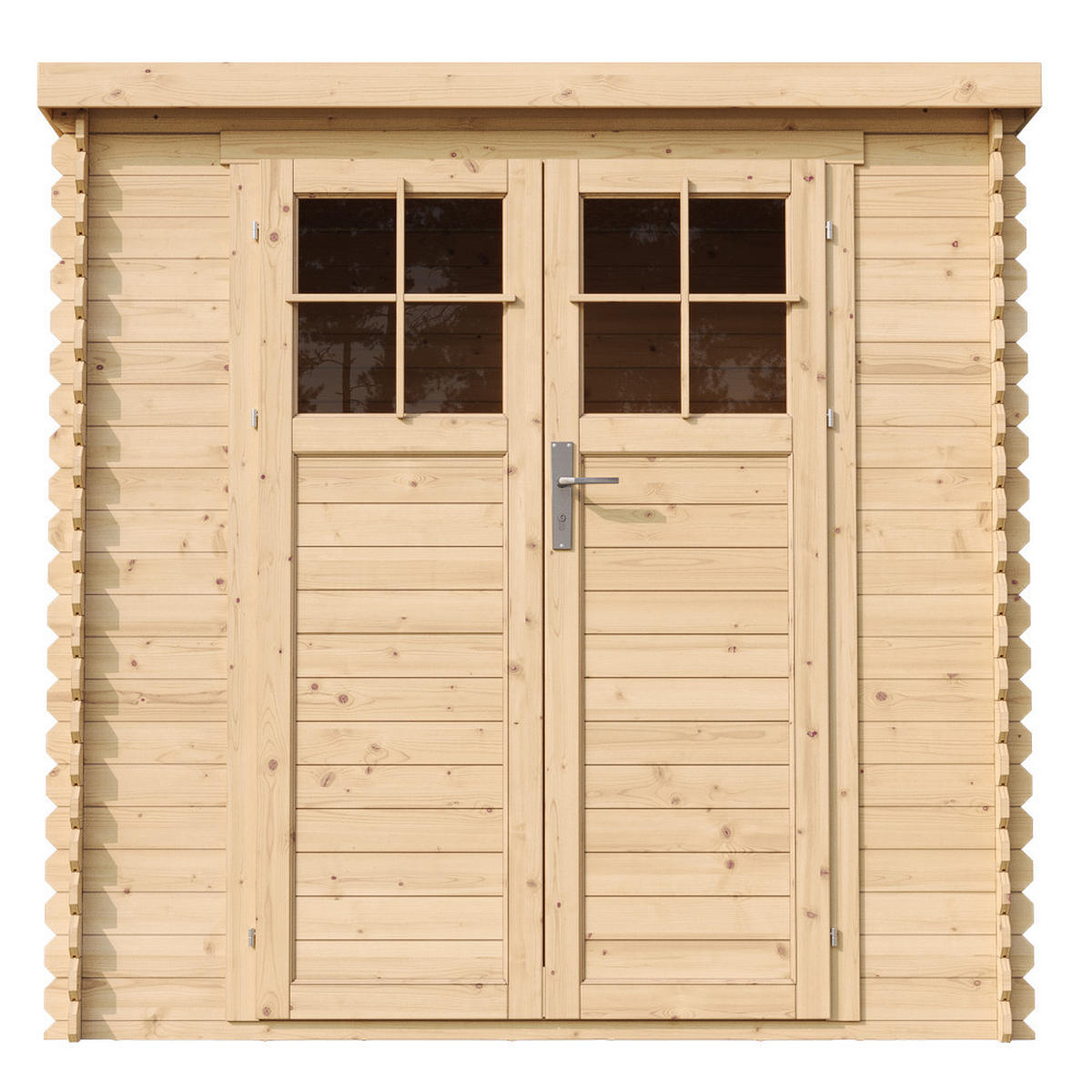 HOLZ-GARTENHAUS mit hochwertige abschließbare Tür - 2,22 m2 - M311F - Beige, Holz (204/200/142cm) - Timbela