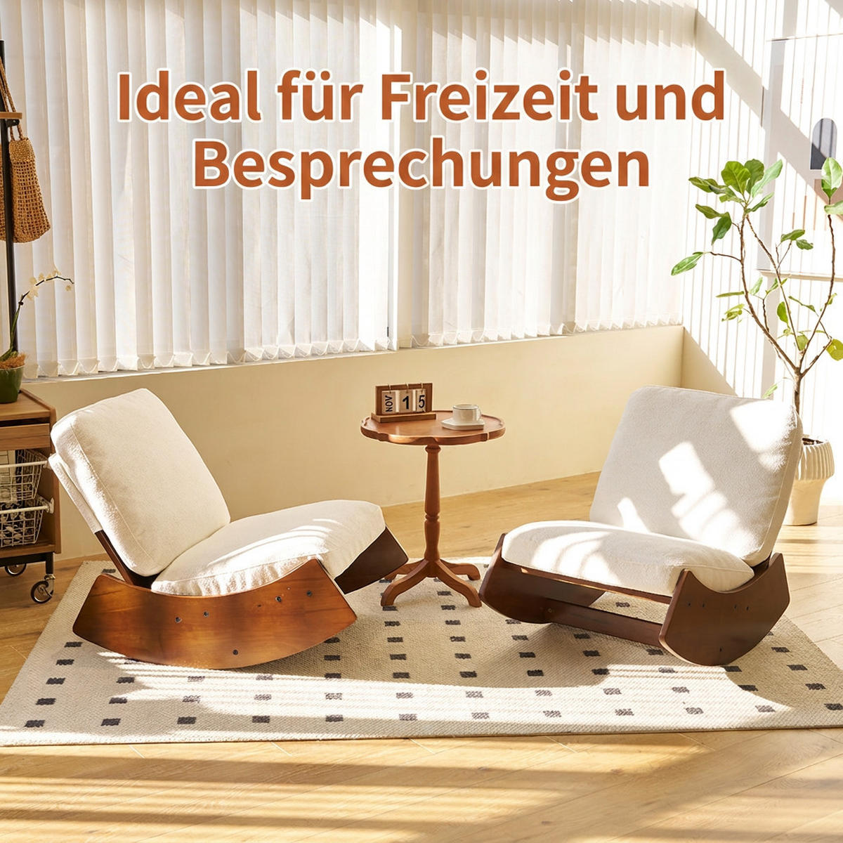 SCHAUKELSTUHL 89.9/62/71.9 cm Weiß Cord - Weiß, Textil (61.5/71.9/90cm) - Oxeza
