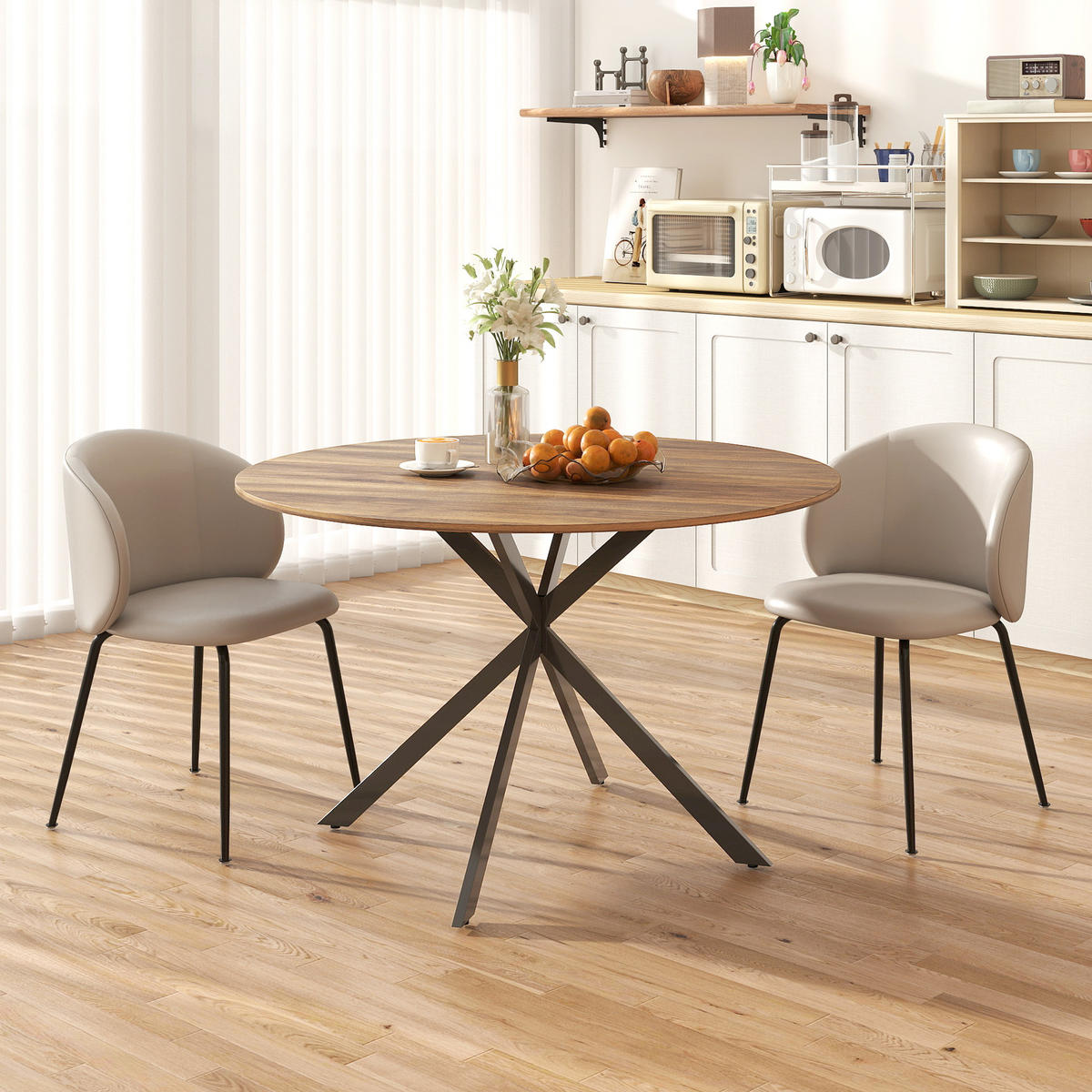 ESSTISCH Braun 120.0/120.0/75.0 - Braun, Holzwerkstoff (120/120/75cm)