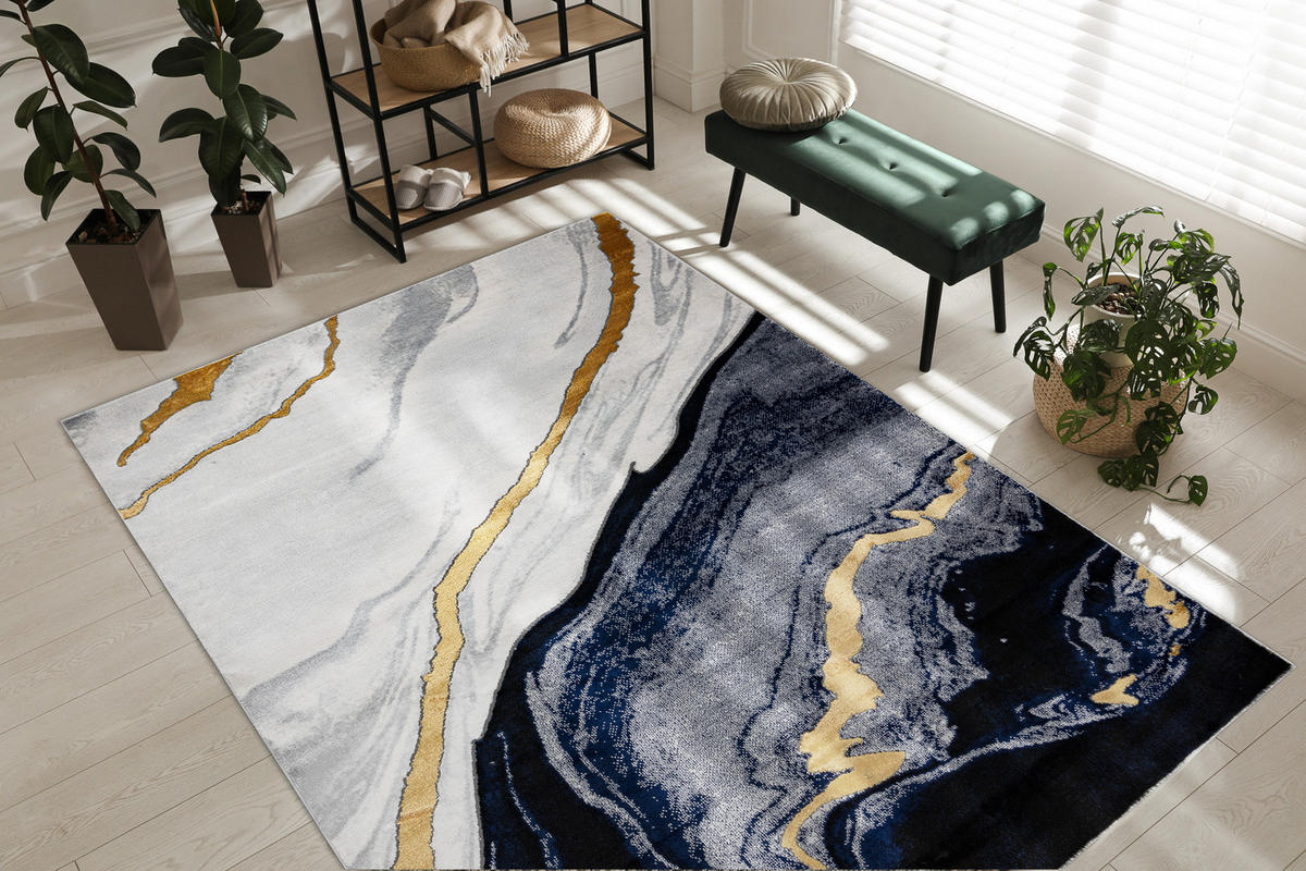 TEPPICH Emerald 120/170 cm - Blau, Textil (120/170cm) - rugsX
