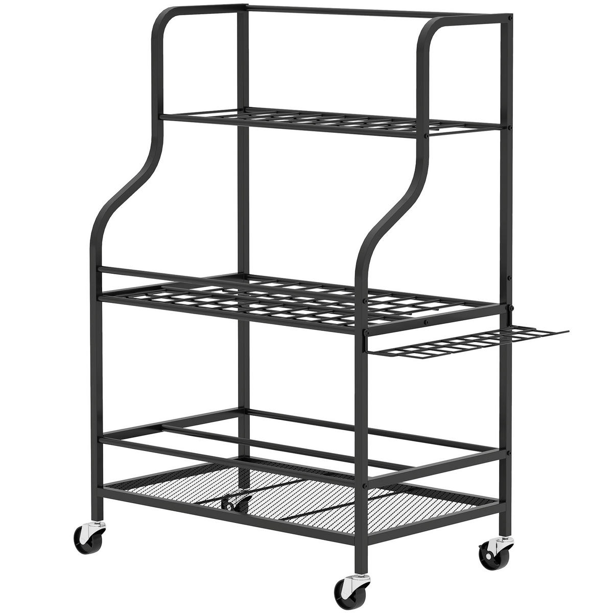 GARTENREGAL DE-13807 Schwarz - Schwarz, Metall (40/97/77cm) - ComfortXL