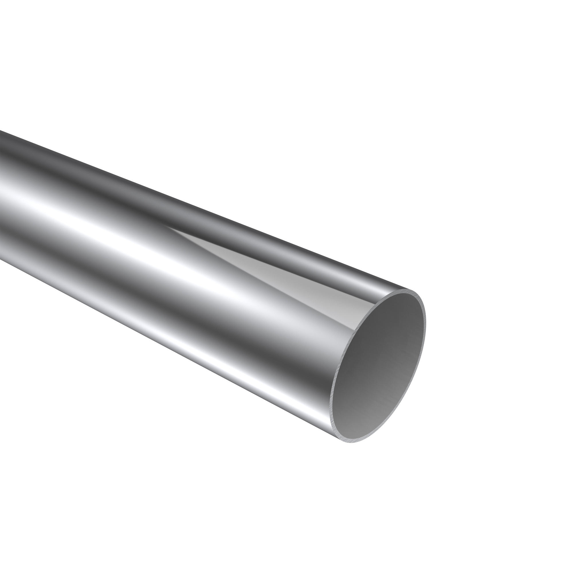 RUNDROHR 160 cm, 28 mm Ø Chrom - Chromfarben, Metall (160cm) - INTERDECO