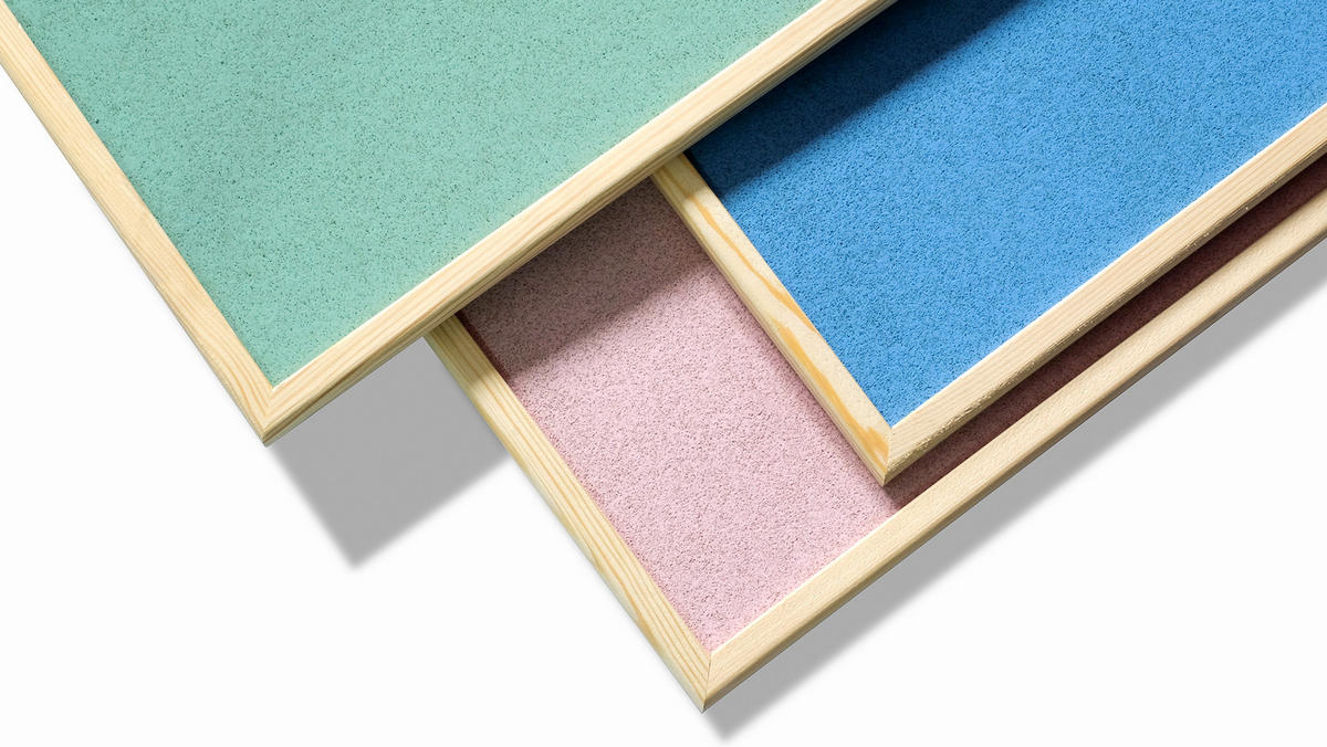 PINNWAND mit Holz Rahmen 100x80cm Hellgrau - Grau, Holz (100/80/1.6cm) - ALLboards