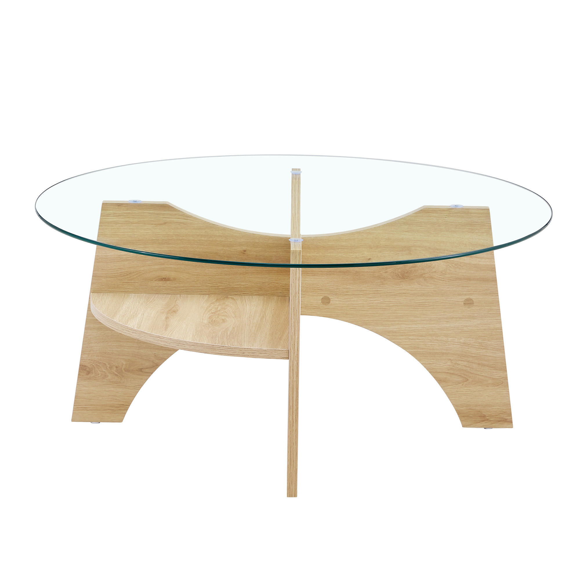XXXLutz Couchtisch Natur, Transparent 80x36x80 cm