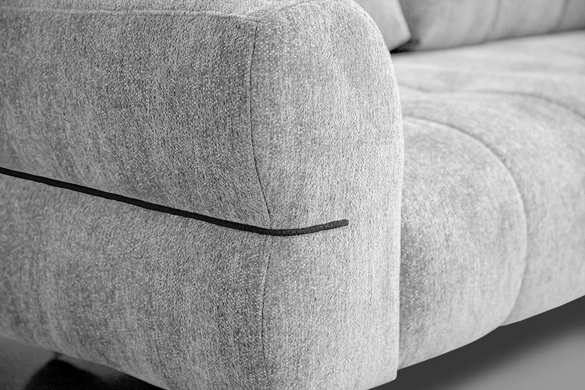 SOFA SALVINI 2,5-Sitzer, hellgrau - Hellgrau/Schwarz, Holzwerkstoff/Textil (176/88/99cm) - Courtois Laville