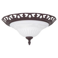 DECKENLEUCHTE Metall Rostoptik Braun - Braun, Glas (38/38/14cm)