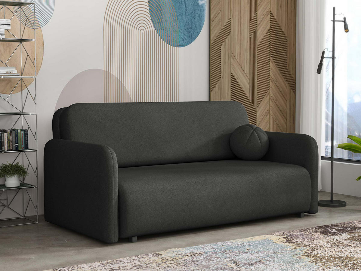 SCHLAFSOFA Viva Sun IV - Schwarz, Holz/Textil (170/85/103cm) - MIRJAN24