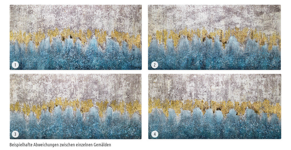 ÖLGEMÄLDE 140/70 cm - Blau/Grau, Holz/Textil (2.52/70cm) - KUNSTLOFT