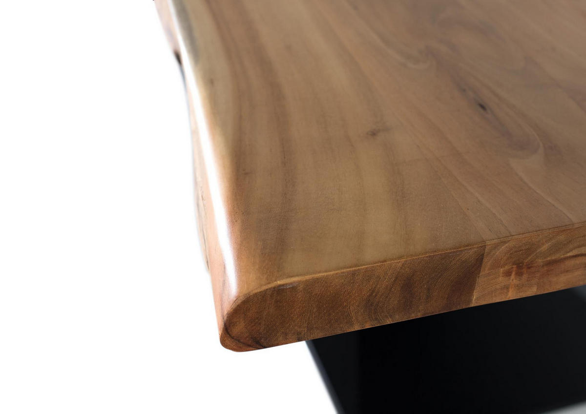 ESSTISCH aus Akazienholz und Metall - Braun, Holz (200/100/77cm) - Giner y Colomer