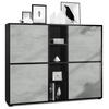 HIGHBOARD Cuba Türen in Beton Oxid Optik - Hellgrau, Holzwerkstoff (130.5/105.5/35.5cm) - Vladon