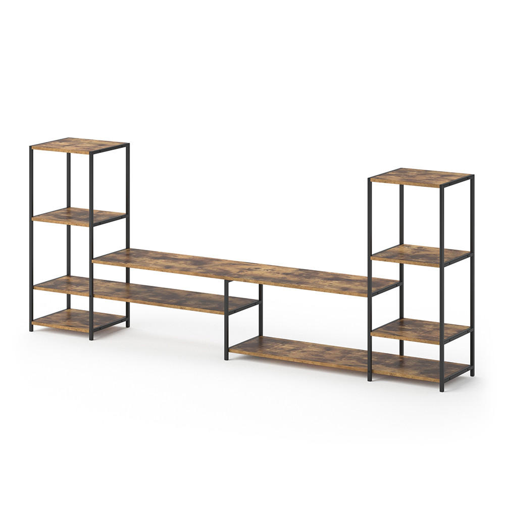 LOWBOARD Fyrk Antikholz 226 x 93 cm - Eichefarben/Schwarz, Holzwerkstoff (226/93/34cm) - Vicco