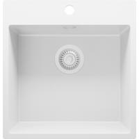 SPÜLBECKEN Riga, 2-er set Alles Weiß 48/50 cm 1 Becken + Ablauf-Set ab 50er Unterschrank - Weiß, Kunststoff (48/20/50cm) - Primagran