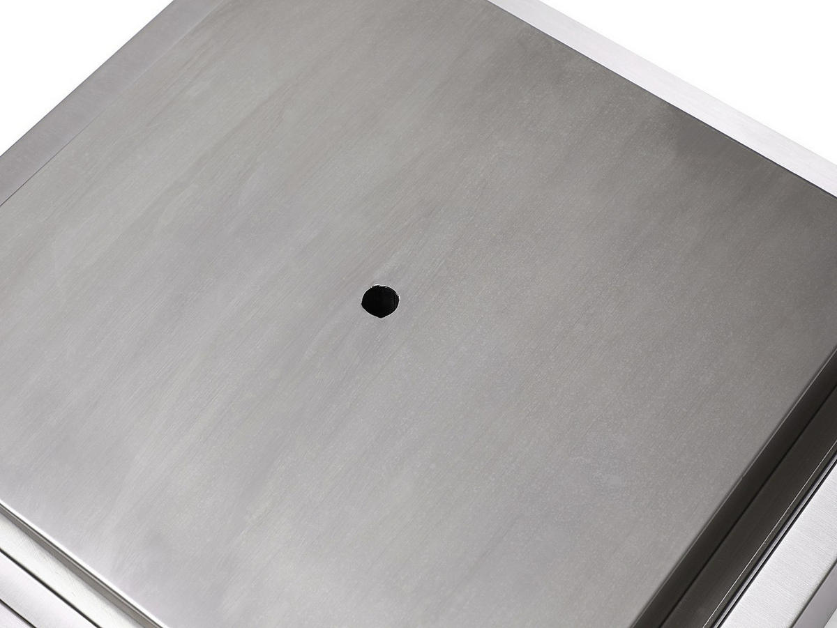 AUSSENBRUNNEN aus Edelstahl - H 34 cm - Silberfarben - TILAPIA - Silberfarben, Metall (50/50/34cm) - Vente-Unique