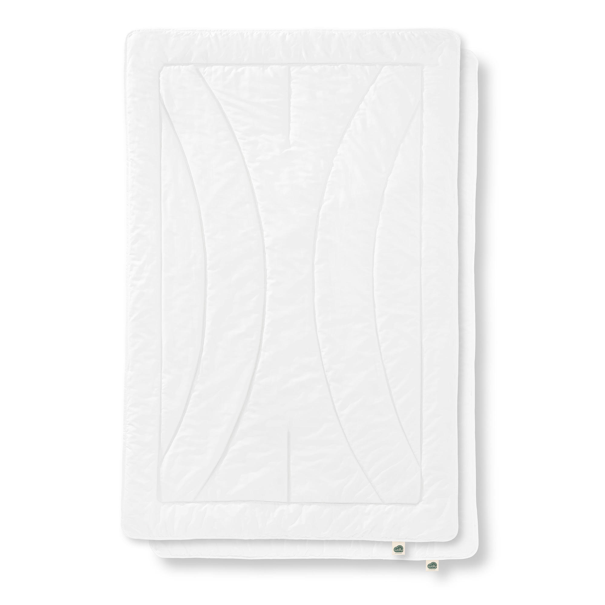 4-JAHRESZEITEN-BETTDECKE MERINOWOLLE Schurwolle medium - Weiß, Naturmaterialien (135/200cm) - wolly