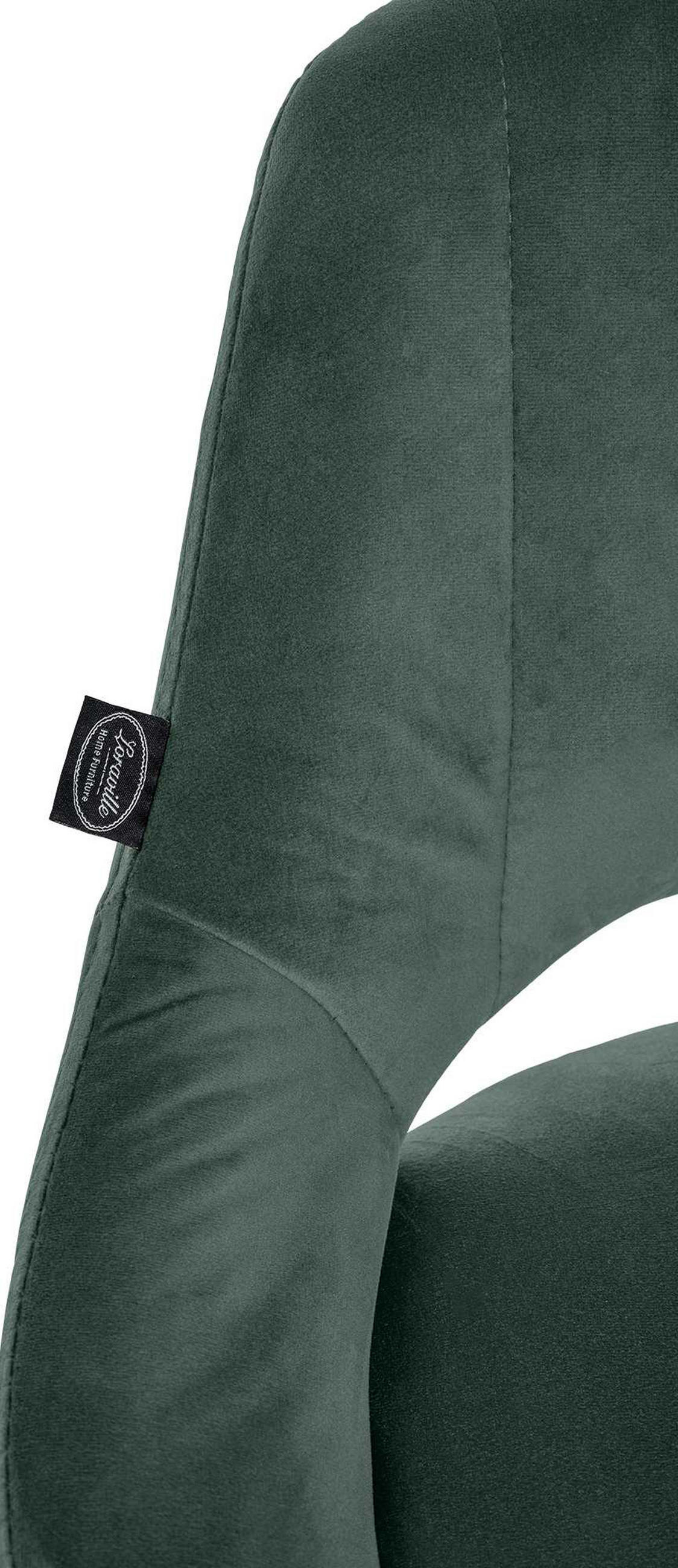 BARHOCKER Milos Samt chrom grün - Chromfarben/Grün, Textil/Metall (47/106/48cm) - TPFLiving