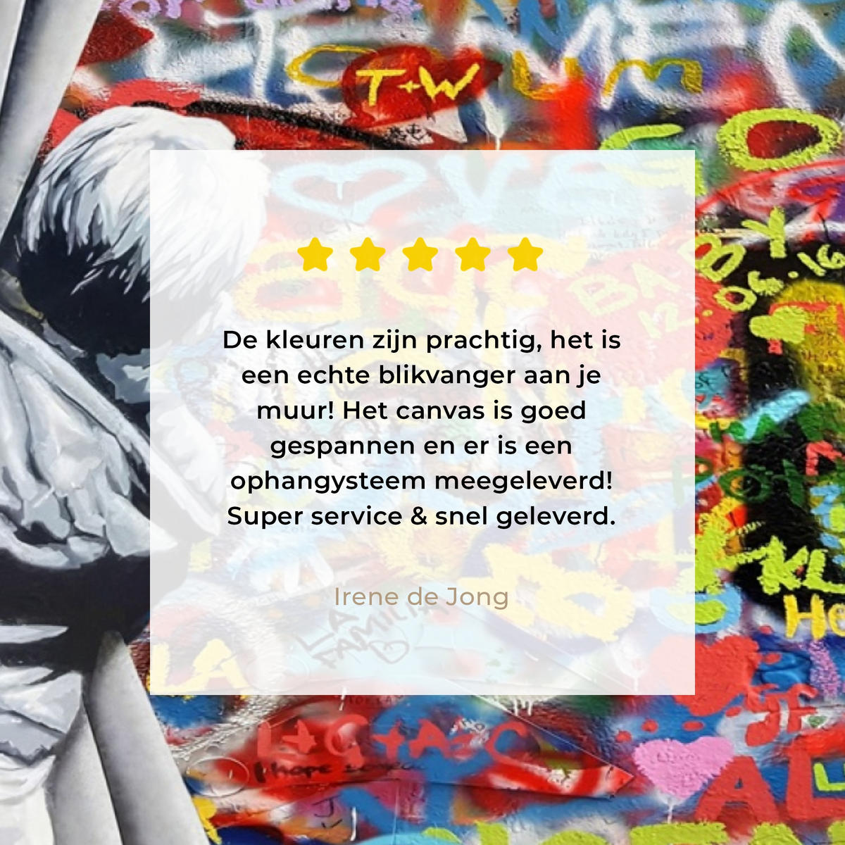 LEINWANDBILD Graffiti - Junge - Ilussie - Straßenkunst Wandbild 40x30 cm - Hellgrau, Textil (40/30cm) - MuchoWow