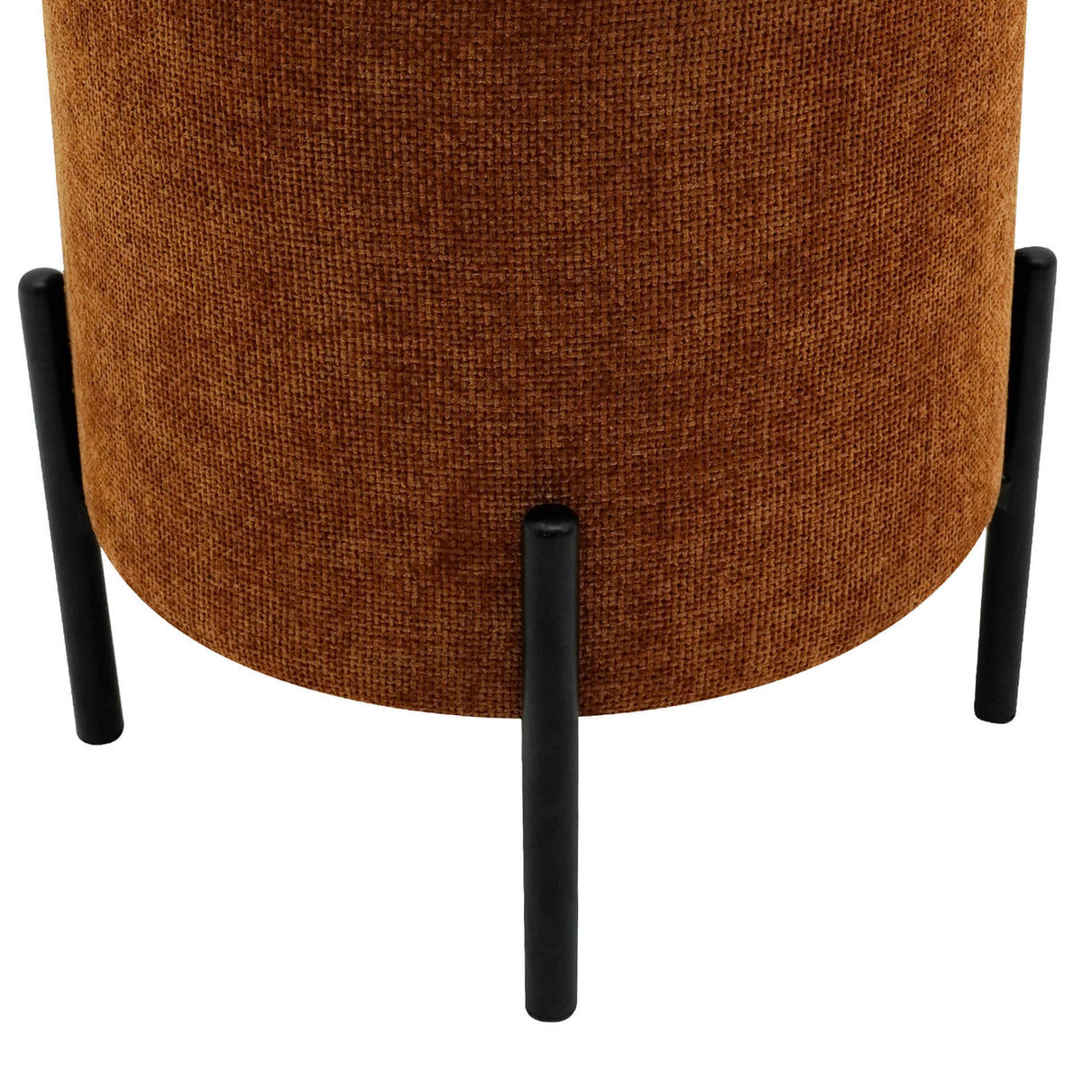 POUF Dunkelorange 38/38/43,5 cm - Orange, Textil (38/43.5/38cm) - Mobili Rebecca