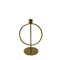 KERZENSTÄNDER Halka aus Eisen in Gold 15,5/22 cm - Goldfarben, Metall (10/22/15.5cm) - LaLe Living