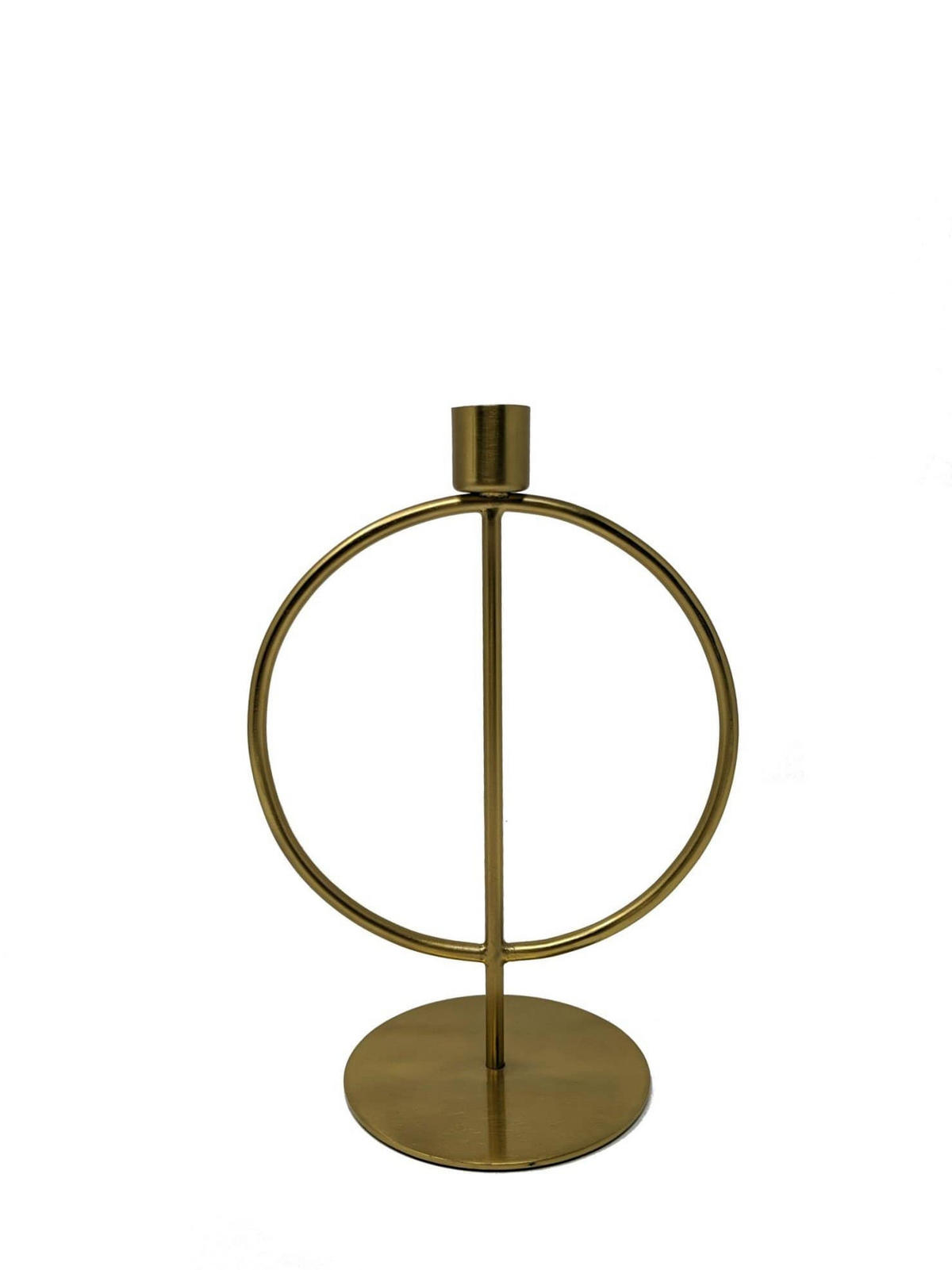 KERZENSTÄNDER Halka aus Eisen in Gold 15,5/22 cm - Goldfarben, Metall (10/22/15.5cm) - LaLe Living