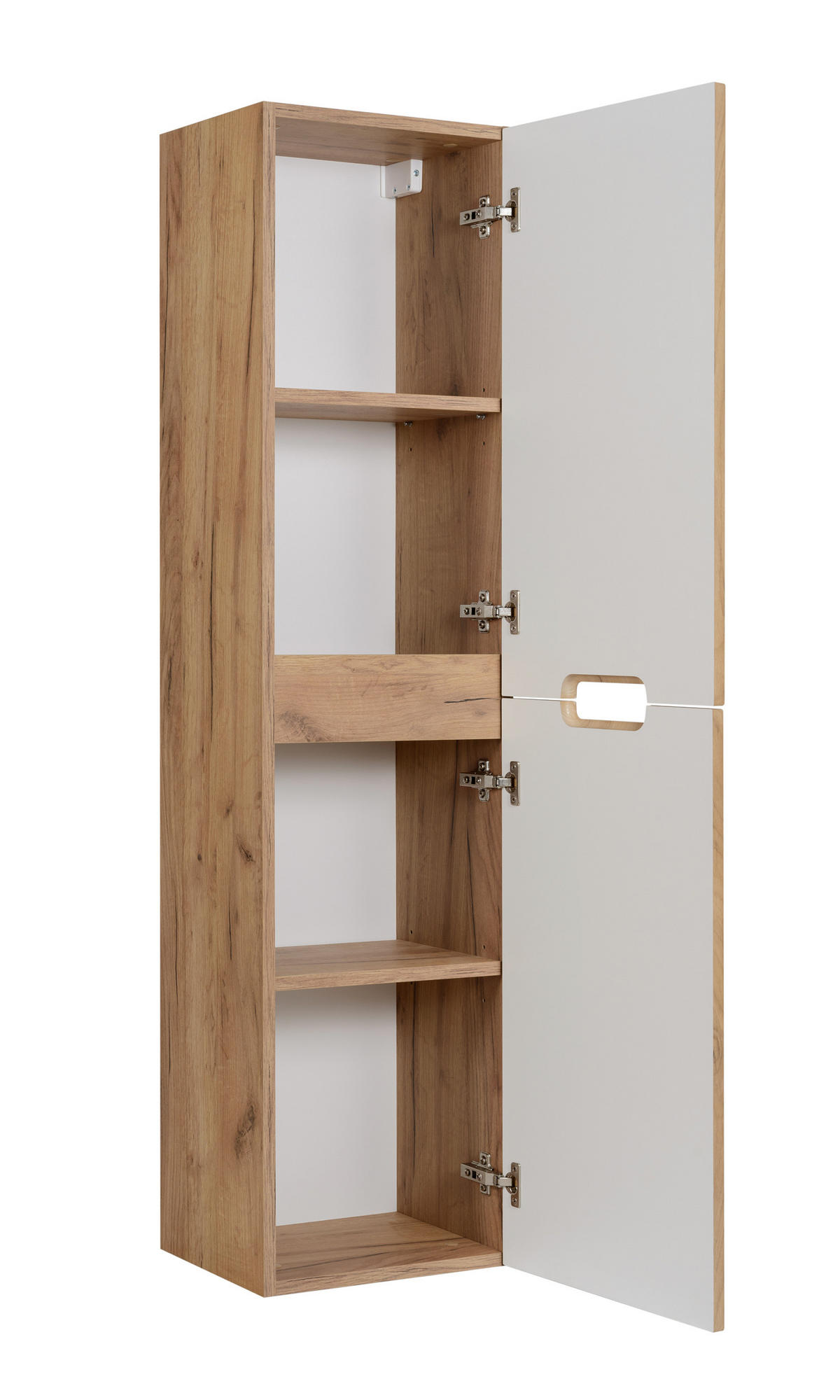 BADEZIMMERSCHRANK : Craft Eiche, 35 x 136 x 27 cm - Braun, Holzwerkstoff (35/136/27cm) - 3XE LIVING