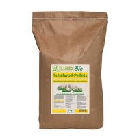PFLANZENFUTTER Schafwollpellets, Bio, 5 kg, Langzeitwirkung - Naturfarben, Fell (20/10/30cm) - KLASEBO