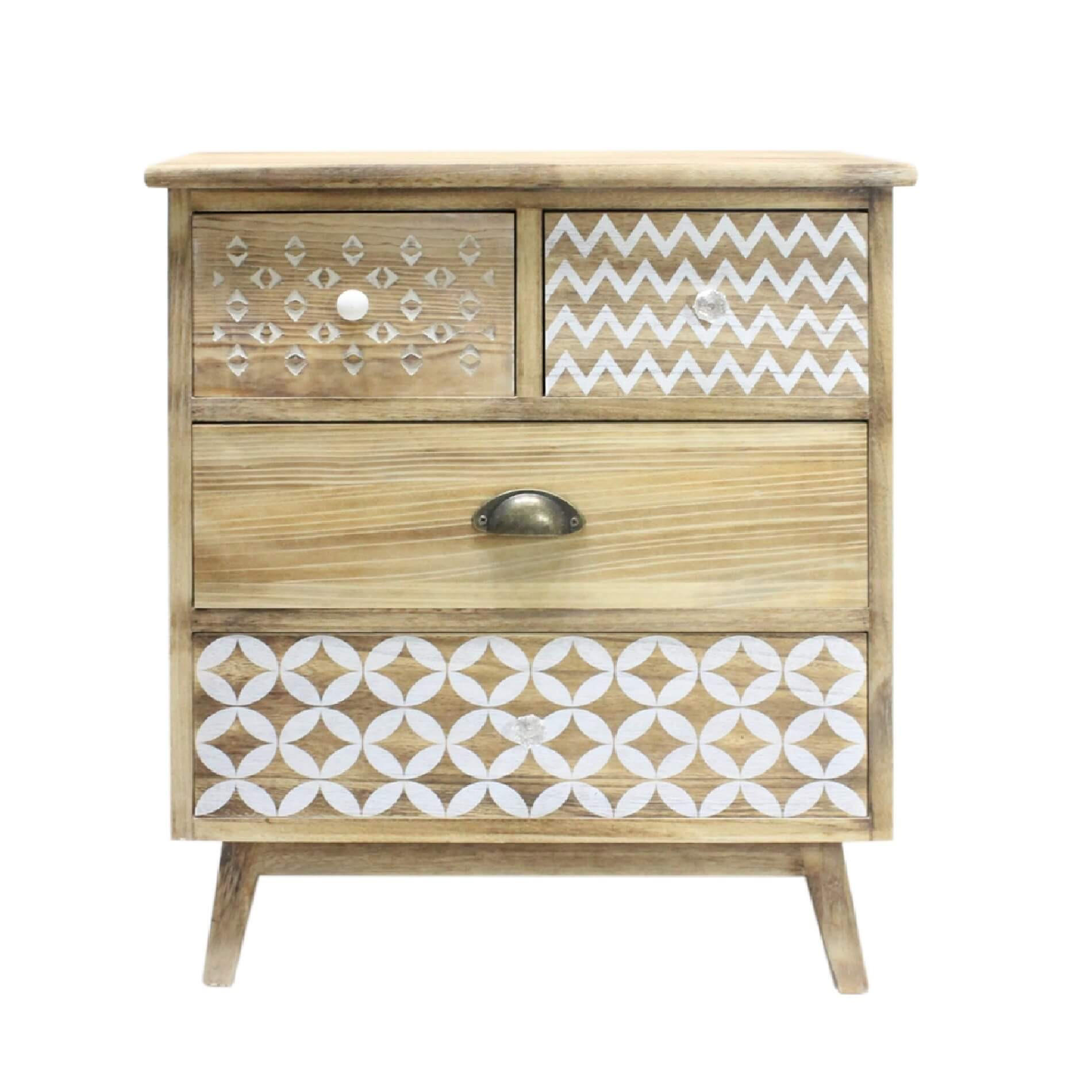 Mobili Rebecca Kommode Weiß 30x65x56 cm