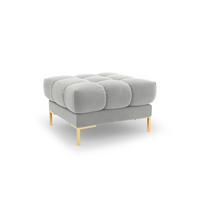 POUF Mamaia aus Samt silber - Silberfarben, Textil (60/41/60cm) - Micadoni