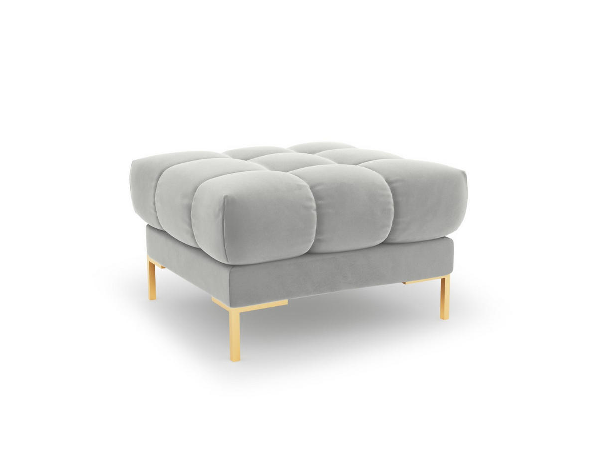 POUF Mamaia aus Samt silber - Silberfarben, Textil (60/41/60cm) - Micadoni