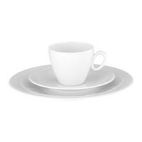KAFFEESERVICE Trio Weiß weiß 18er Set - Weiß, Keramik (24/18.1/43cm) - Seltmann Weiden