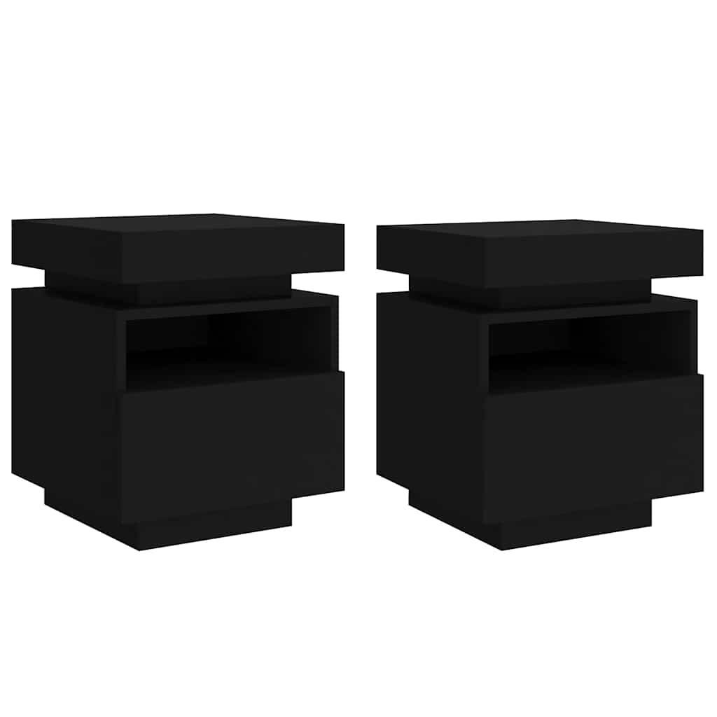 vidaXL Nachttisch Schwarz 40x48.5x39 cm